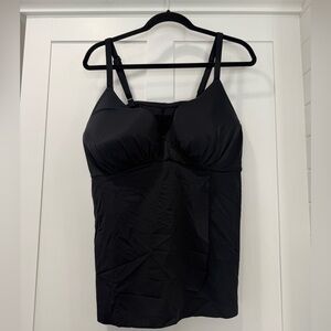 Swimsuits For All Black Tankini Top